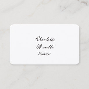 Carte De Visite Professionnel Minimaliste Moderne Premium Soie
