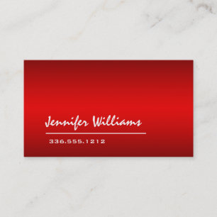 Carte de visite professionnel minimaliste rouge