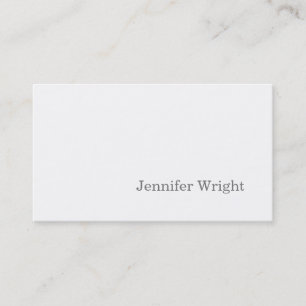 Carte De Visite Professionnel minimaliste simple blanc