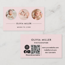 Carte de visite professionnel moderne avec code QR
