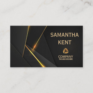 Carte de visite professionnel moderne Black & Gold