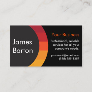 Carte De Visite Professionnel moderne de gradient simple orange de