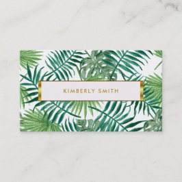 Carte De Visite Professionnel moderne des feuilles de l'aquarelle 