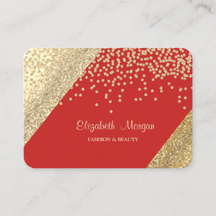 Carte De Visite Professionnel moderne, Diamants de Glitterie Or, R