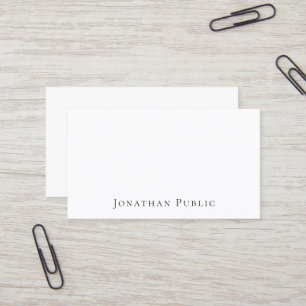Carte De Visite Professionnel Moderne Élégant Blanc Élégant