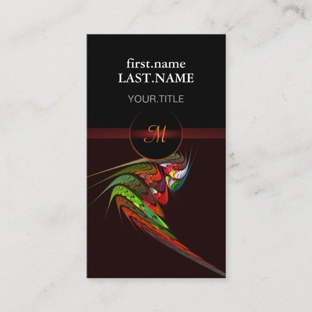 Carte De Visite Professionnel Moderne Élégant Cool Chameleon (Devant)