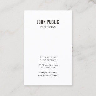 Carte De Visite Professionnel Moderne Élégant Minimaliste Vertical