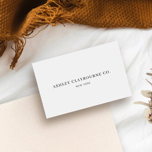 Carte De Visite Professionnel Moderne Élégant Plain Blanc Minimali