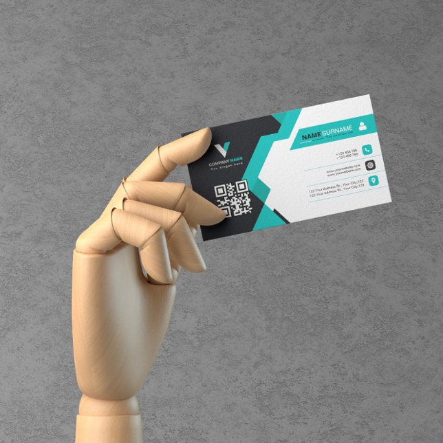 Carte De Visite Professionnel Moderne Élégant Simple (Créateur téléchargé)