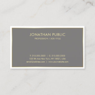 Carte De Visite Professionnel Moderne Élégant Sombre Brown Luxe