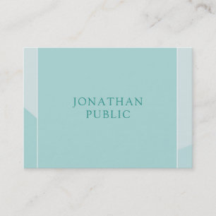 Carte De Visite Professionnel Moderne Élégant Vert Simple Modèle
