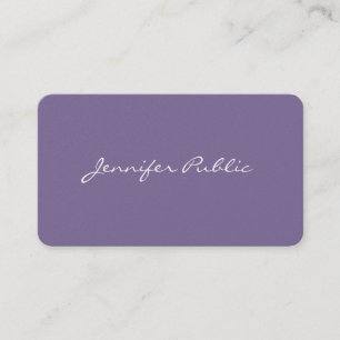 Carte De Visite Professionnel moderne élégant Violet Pearl Luxe