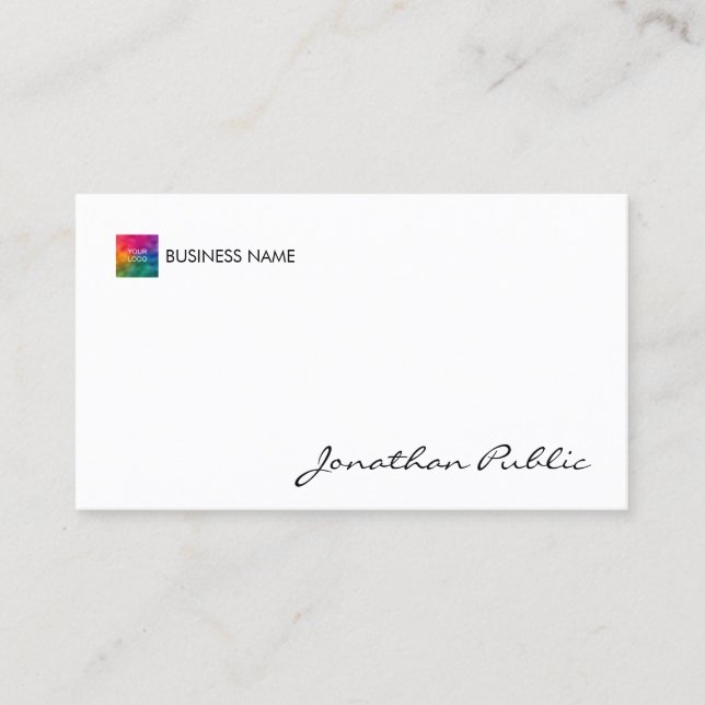 Carte De Visite Professionnel Moderne Élégant Votre Entreprise Log (Devant)