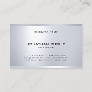 Carte De Visite Professionnel Moderne Glam Argent Look élégant élé