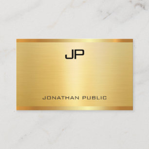 Carte De Visite Professionnel moderne glamour Elégant Faux Gold