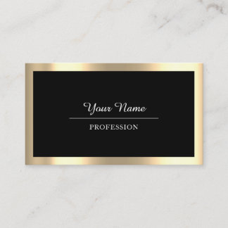 Carte De Visite Professionnel Moderne Golden Simple Minimalisme No