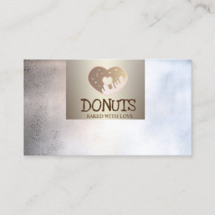 Carte De Visite Professionnel Moderne, Métallique, Donuts, Boulang