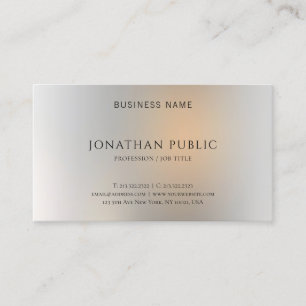 Carte De Visite Professionnel Moderne Métallurgique Look Simple Mo