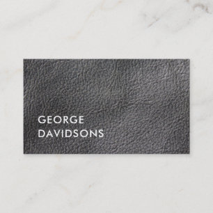 Carte De Visite Professionnel moderne minimaliste du faux cuir gri
