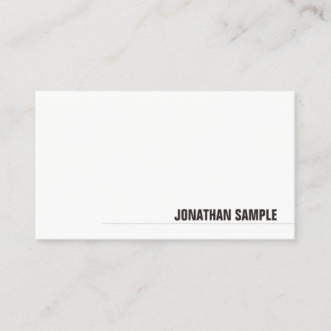 Carte De Visite Professionnel moderne minimaliste élégant fin (Devant)