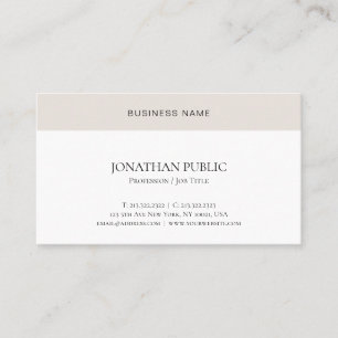 Carte De Visite Professionnel Moderne Minimaliste Élégant Simple