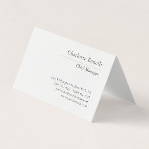 Carte De Visite Professionnel Moderne Minimaliste Noir & Blanc
