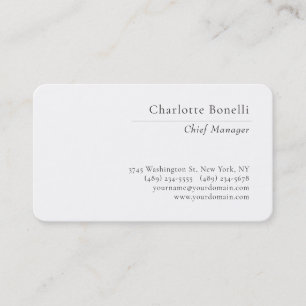 Carte De Visite Professionnel Moderne Minimaliste Simple Noir & Bl