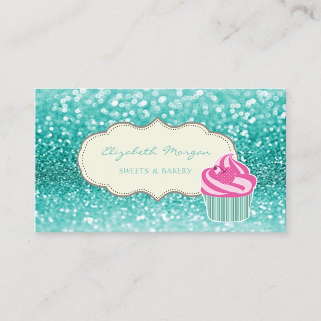 Carte De Visite Professionnel moderne, Parties scintillant Bokeh,  (Devant)