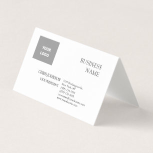 Carte De Visite Professionnel Moderne Plain Simple Linge Premium