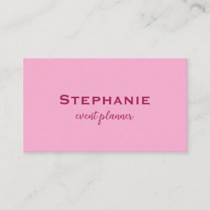 Carte De Visite Professionnel Moderne Rose Coloré Féminin Tendance