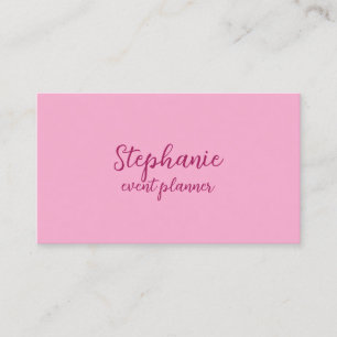 Carte De Visite Professionnel Moderne Rose Coloré Tendance Féminin