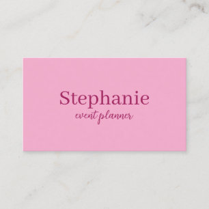 Carte De Visite Professionnel Moderne Rose Élégant Tendance Fémini