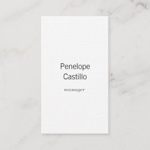Carte De Visite Professionnel Moderne Simple Design élégant Linge