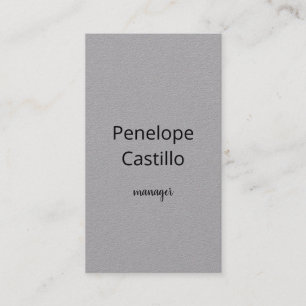 Carte De Visite Professionnel Moderne Simple Design Gris Premium