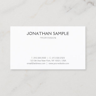 Carte De Visite Professionnel Moderne Simple Design Modèle Élégant