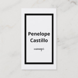 Carte De Visite Professionnel Moderne Simple Design Noir & Blanc