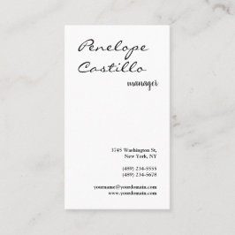 Carte De Visite Professionnel Moderne Simple Design Noir & Blanc