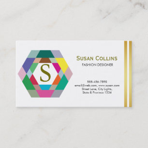 Carte De Visite Professionnel Moderne Simple Logo simple Hexagon