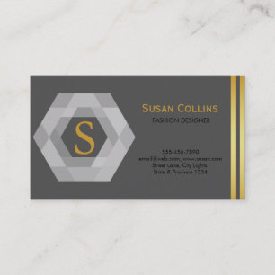 Carte De Visite Professionnel Moderne Simple Logo simple Hexagon