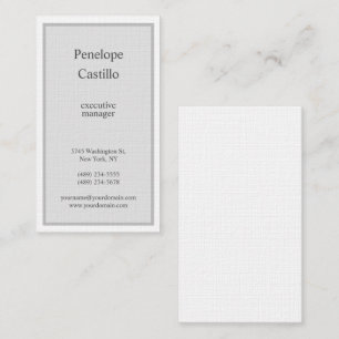 Carte De Visite Professionnel Moderne Simple Minimaliste Gris Blan