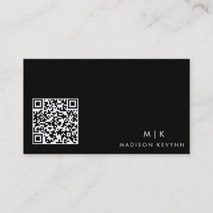 Carte De Visite Professionnel Moderne Simple Noir Minimaliste