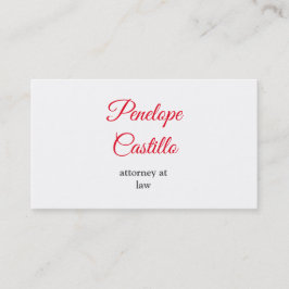 Carte De Visite Professionnel Moderne Simple Plain manuscrit