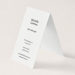 Carte De Visite Professionnel Moderne Simple Uni Noir & Blanc