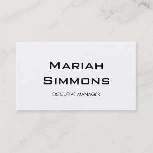 Carte De Visite Professionnel noir blanc Contemporain Manager