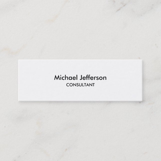 Carte de visite professionnel noir blanc mince (Devant)