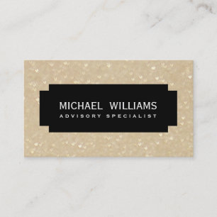 CARTE DE VISITE PROFESSIONNEL NOIR ÉLÉGANT BAISSES DORÉES