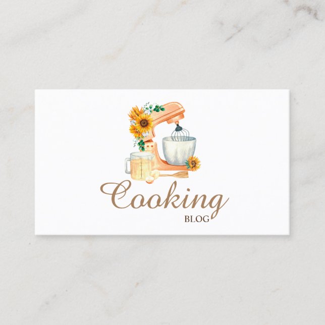 Carte De Visite Professionnel, Outils à main de boulangerie, Fleur (Devant)