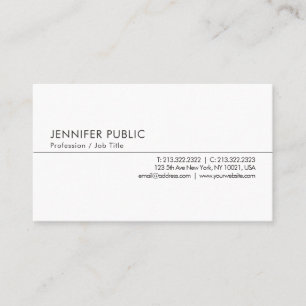 Carte De Visite Professionnel personnalisé Moderne Modèle simple