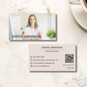 Carte De Visite Professionnel photo personnalisé minimaliste moder