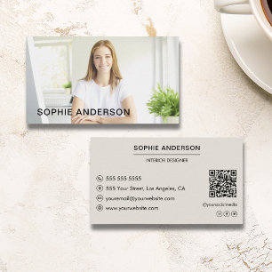 Carte De Visite Professionnel photo personnalisé minimaliste moder